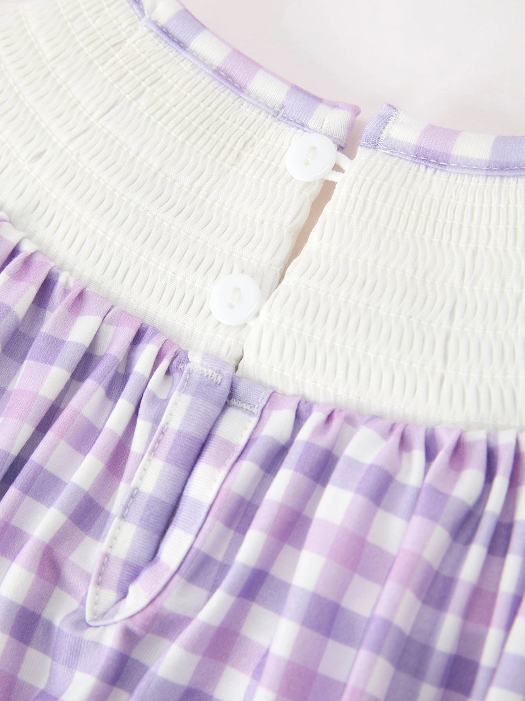 Halloween Ghost Plaid Scallop Dress