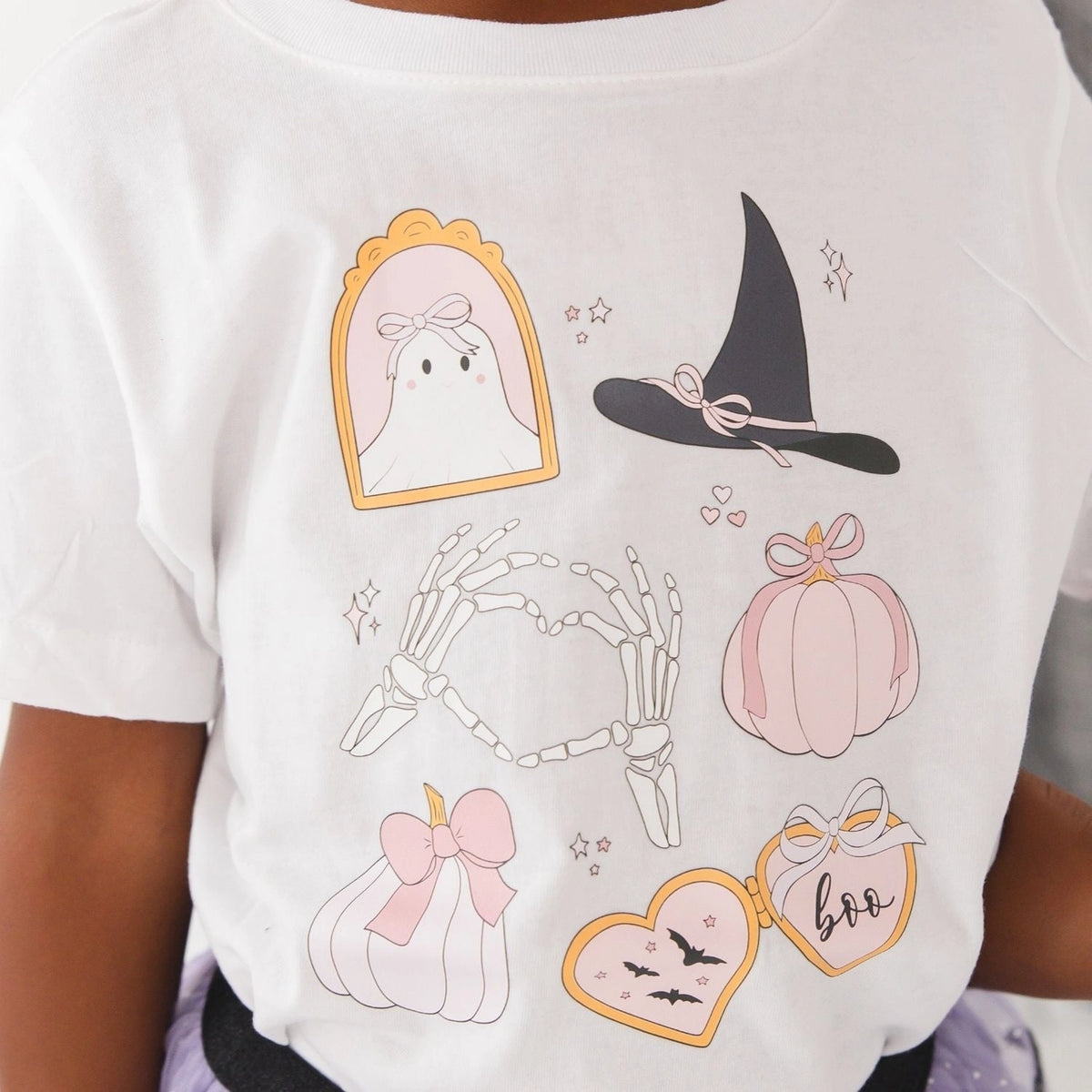 Spooky Girlie Halloween Short Sleeve T-Shirt