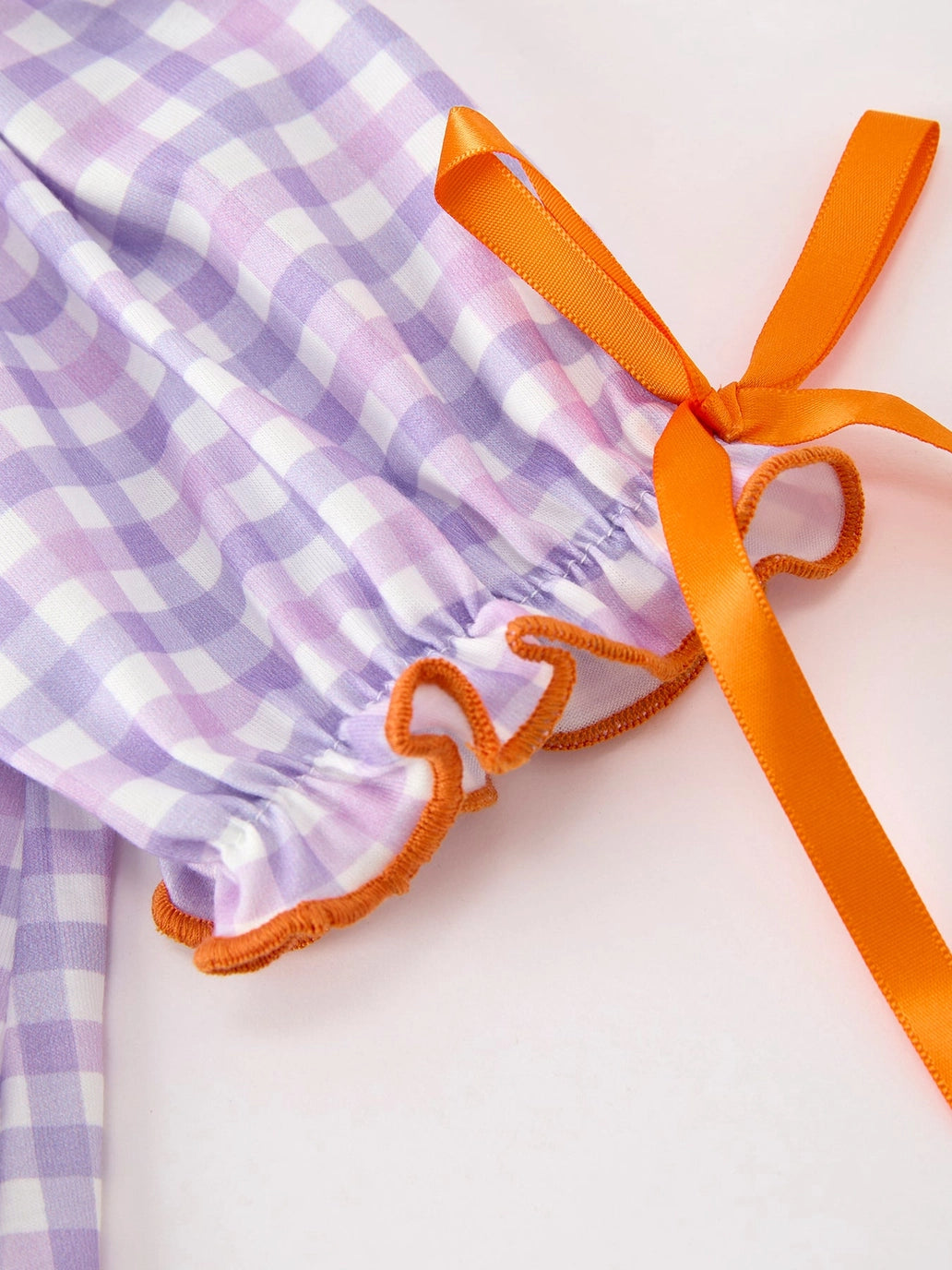 Halloween Ghost Plaid Scallop Dress