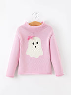 Ghost Bow Knit Rollneck Sweater