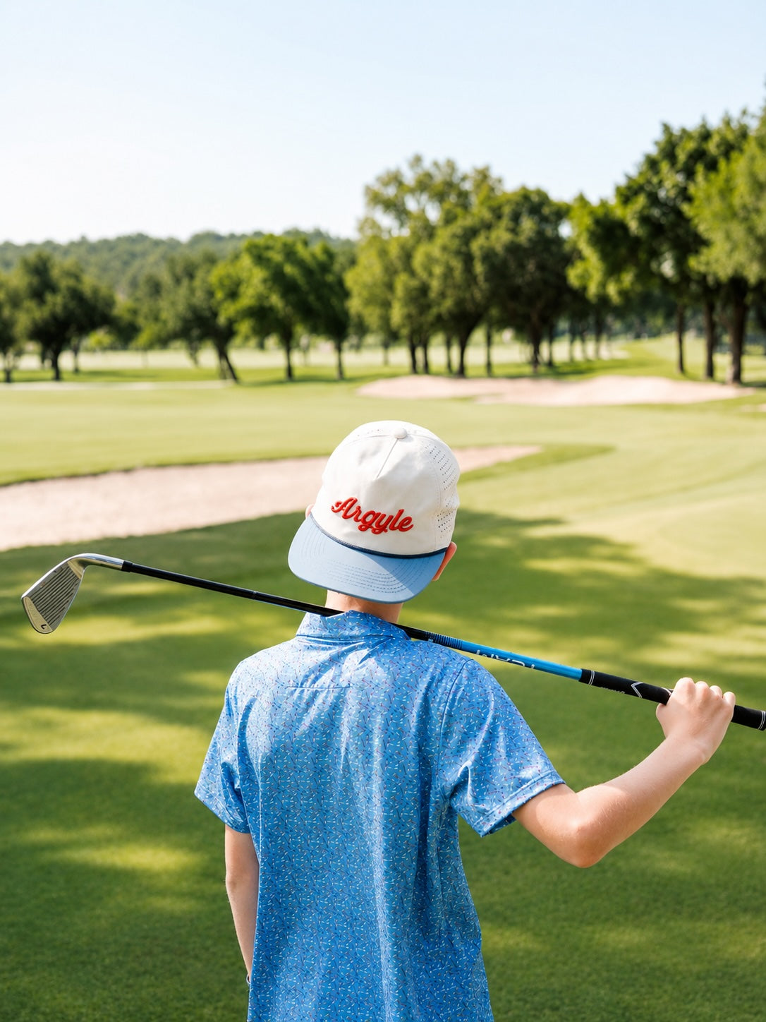 Bald Head Blues Youth Azure Golf Tees Polo