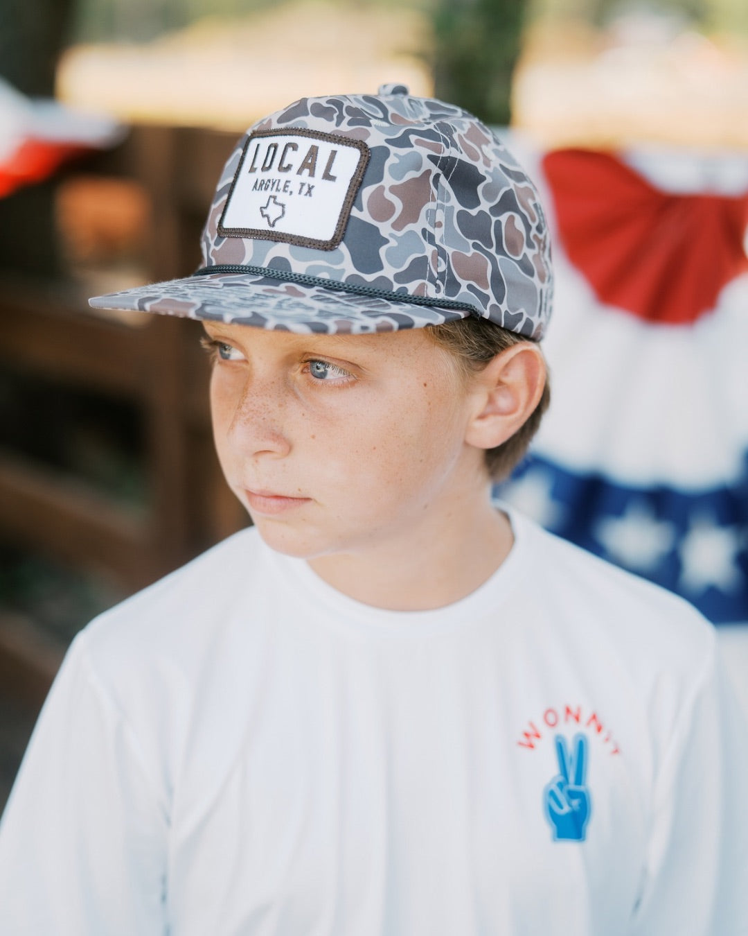 Youth Camo Patch Hat