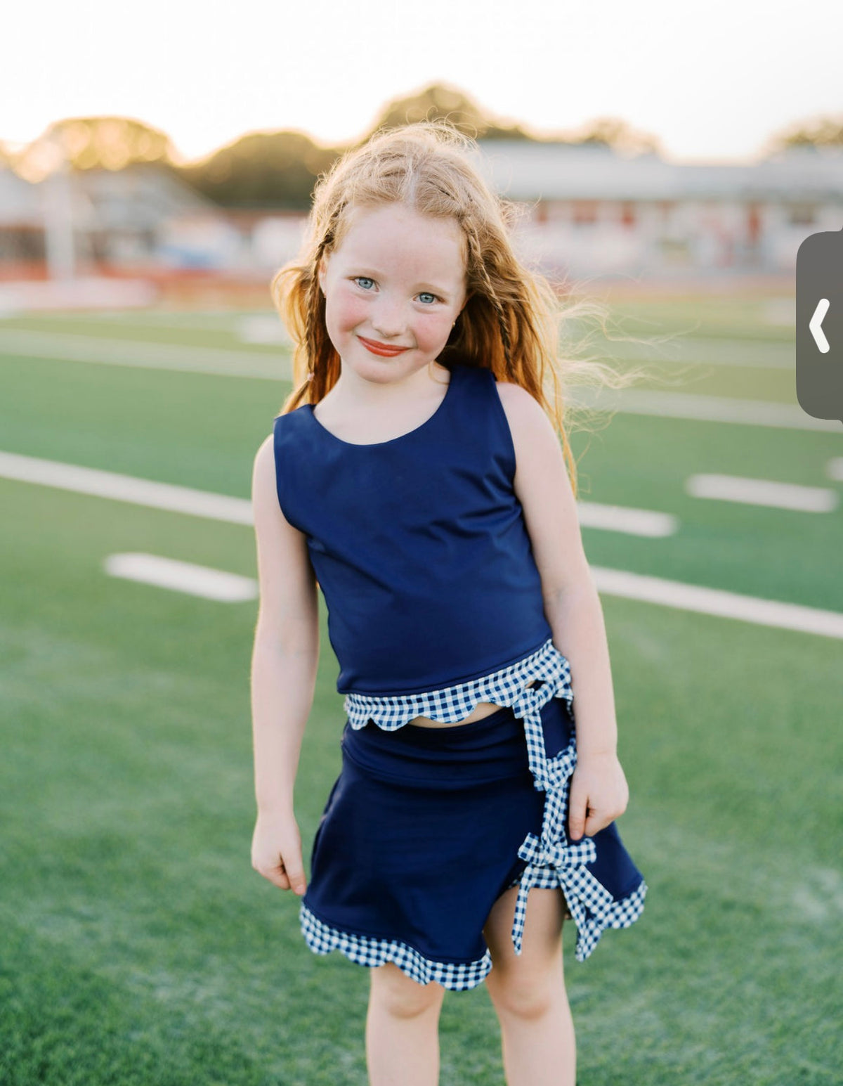 Navy Gingham Set