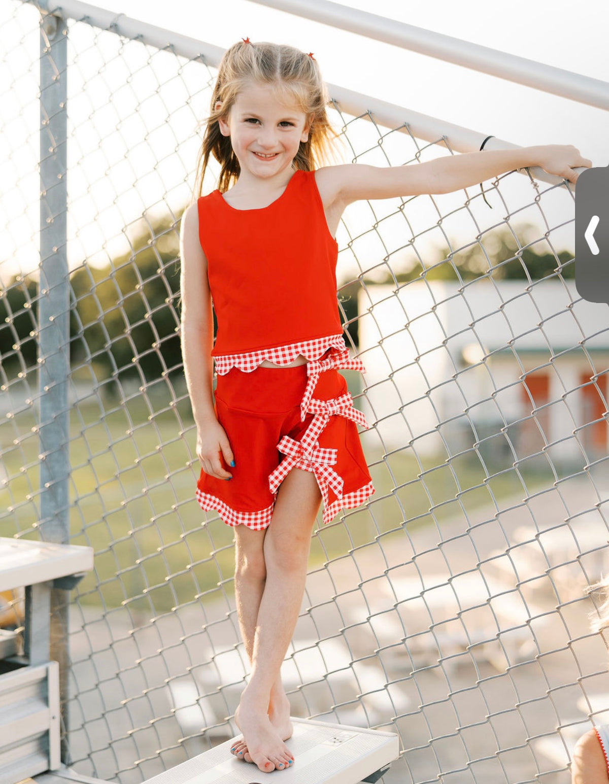 Red Gingham Set