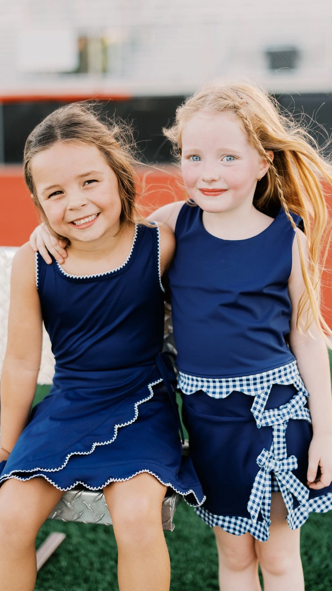 Navy Scalloped Dress