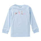 Long Sleeve Cotton T-shirt  Blue Cowgirl Icons
