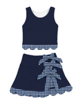 Navy Gingham Set
