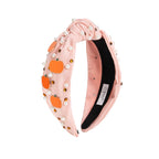 Girls Pumpkin Pearl Gemstone Headband