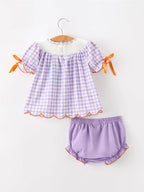 Halloween Ghost Plaid Bloomer Set