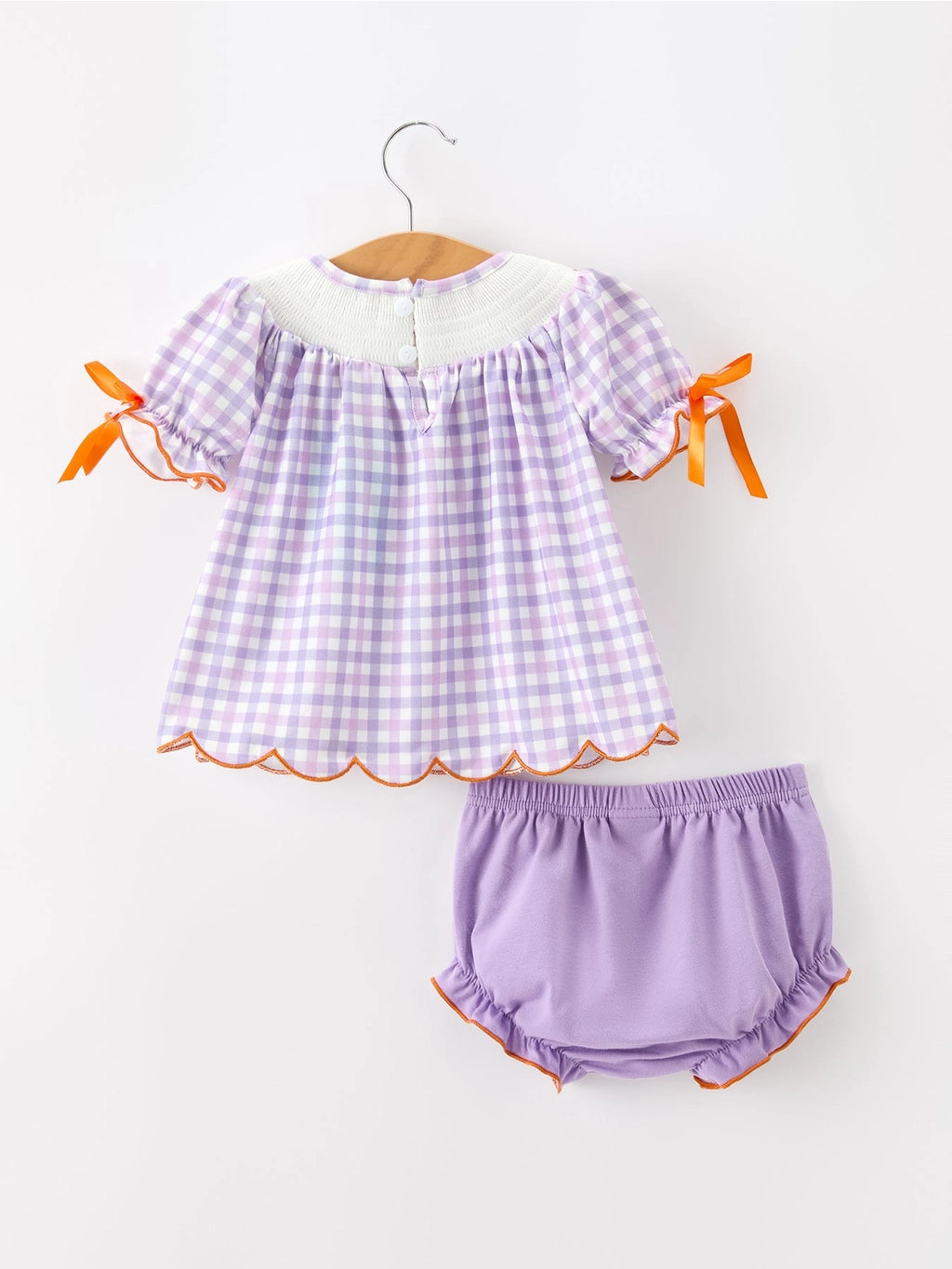 Halloween Ghost Plaid Bloomer Set
