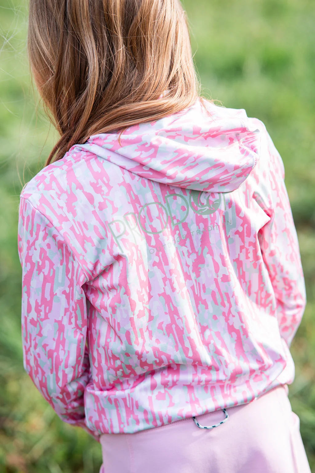 Pro Performance Hoodie T-shirt in Geranium Pink Camo